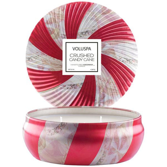 3 Wick Candy Cane Candle