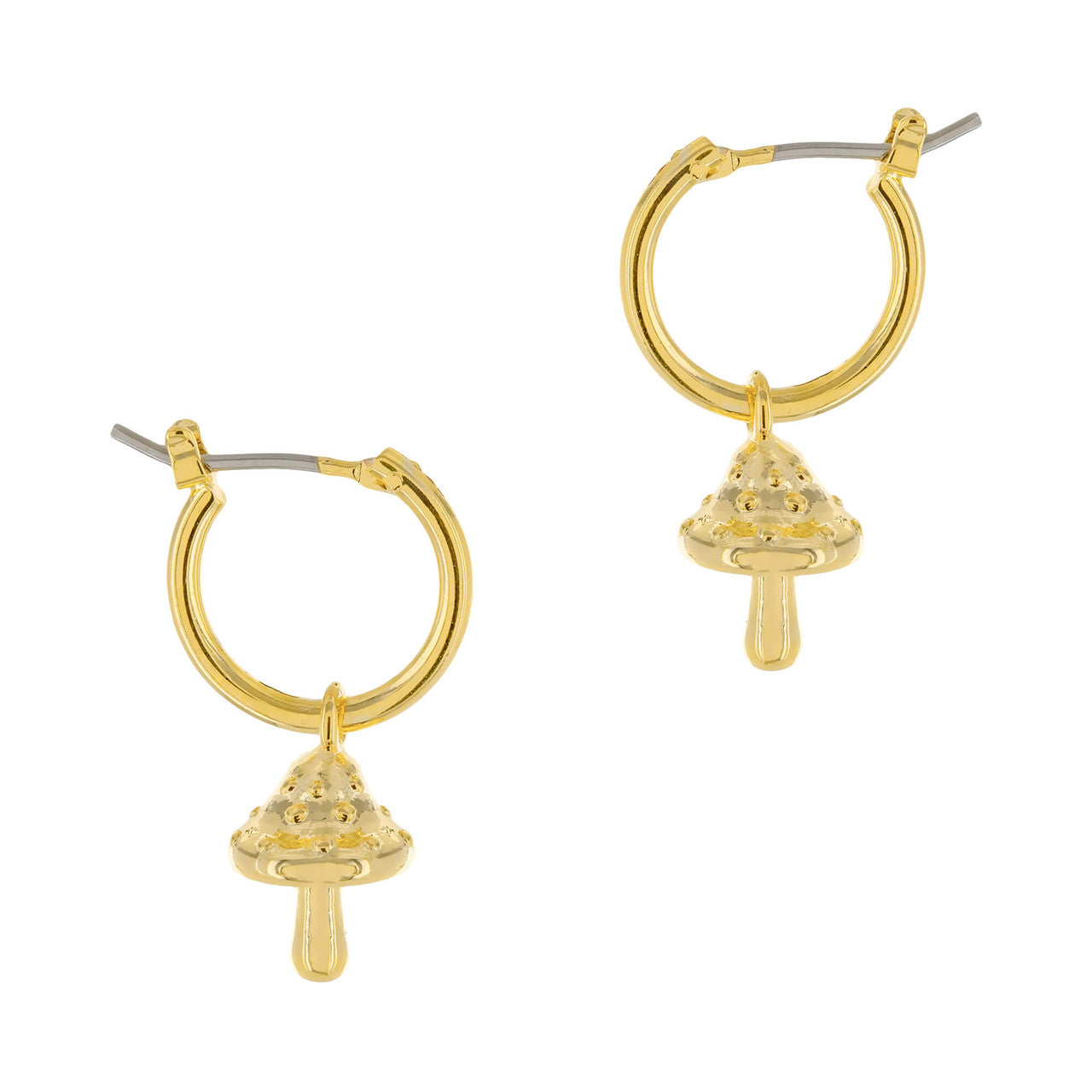 Mushroom Charm Huggie