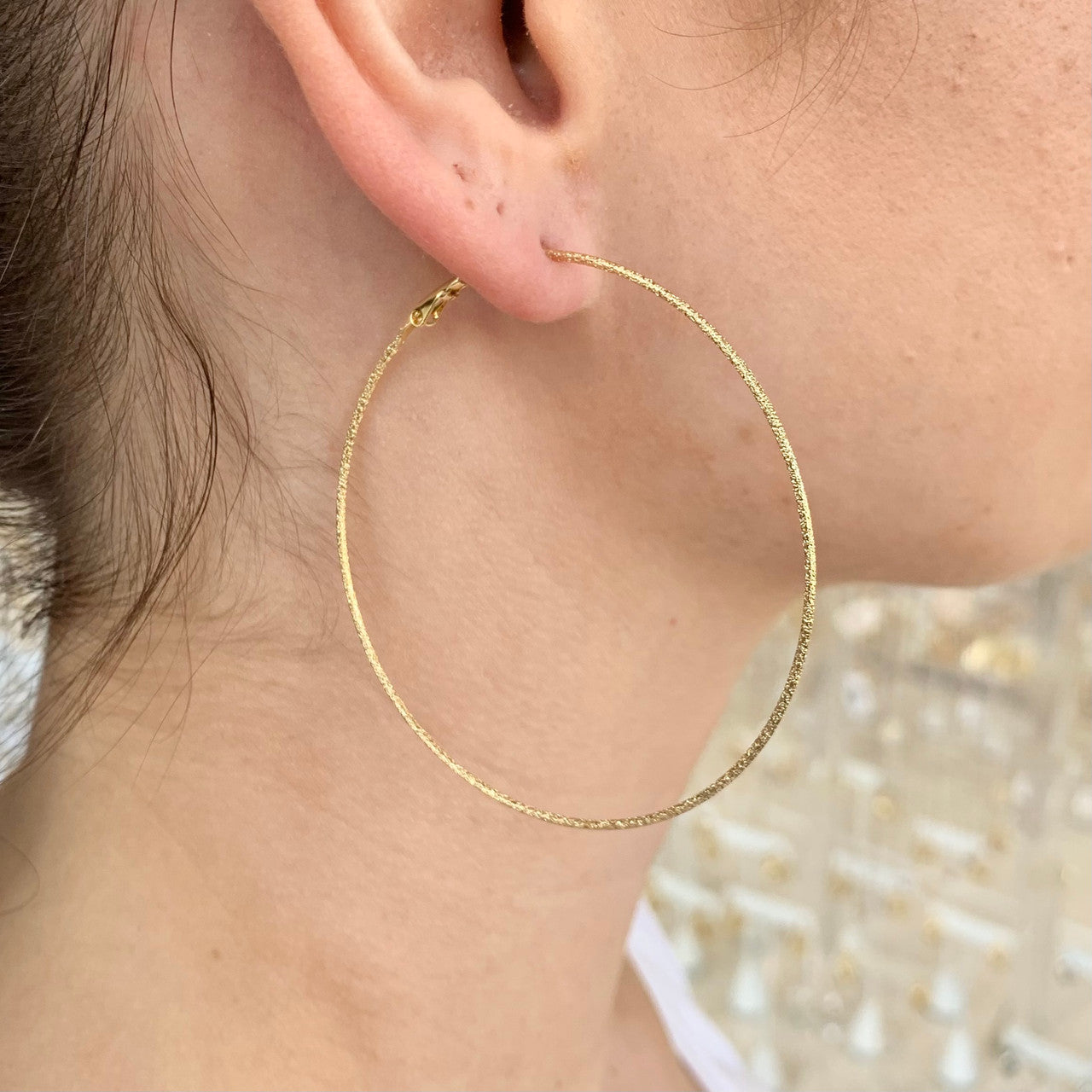 60mm Shimmer Hoop Gold