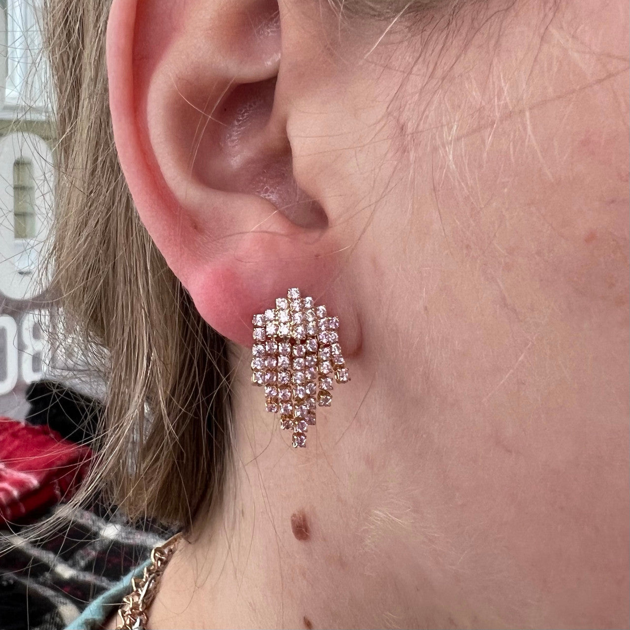 Pink Crystal Mini Party Earring