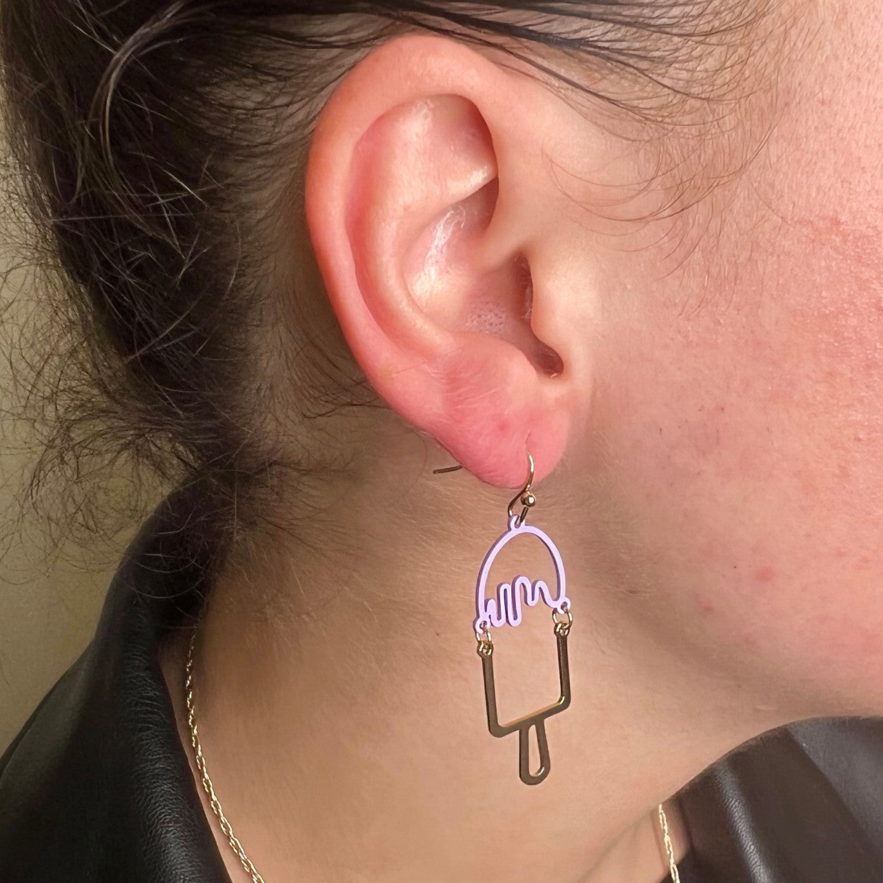 Ice Cream Drop Earring Purple