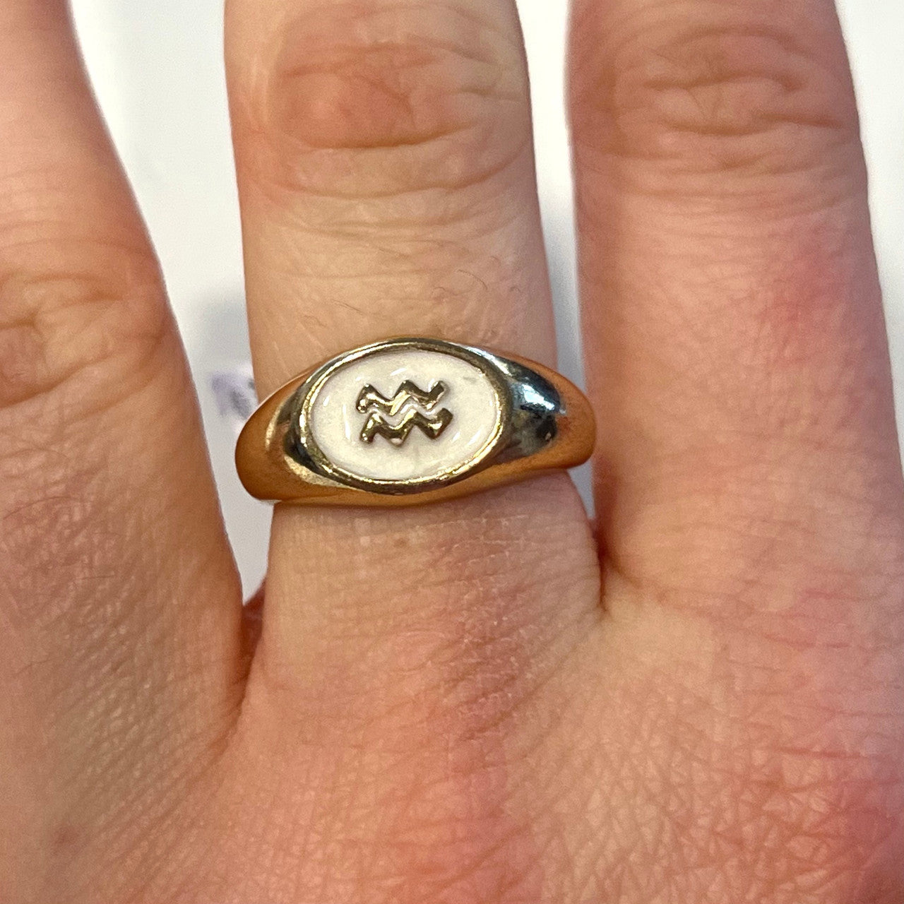 Aquarius Signet Ring