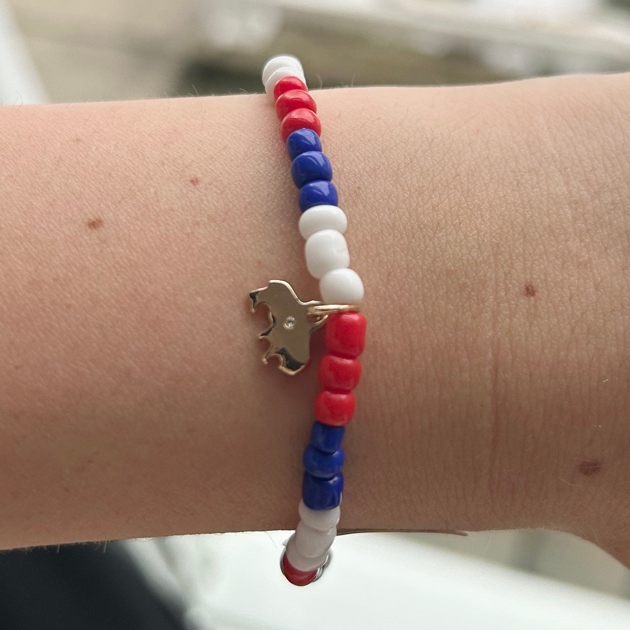 Buffalo Charm RWB Bracelet
