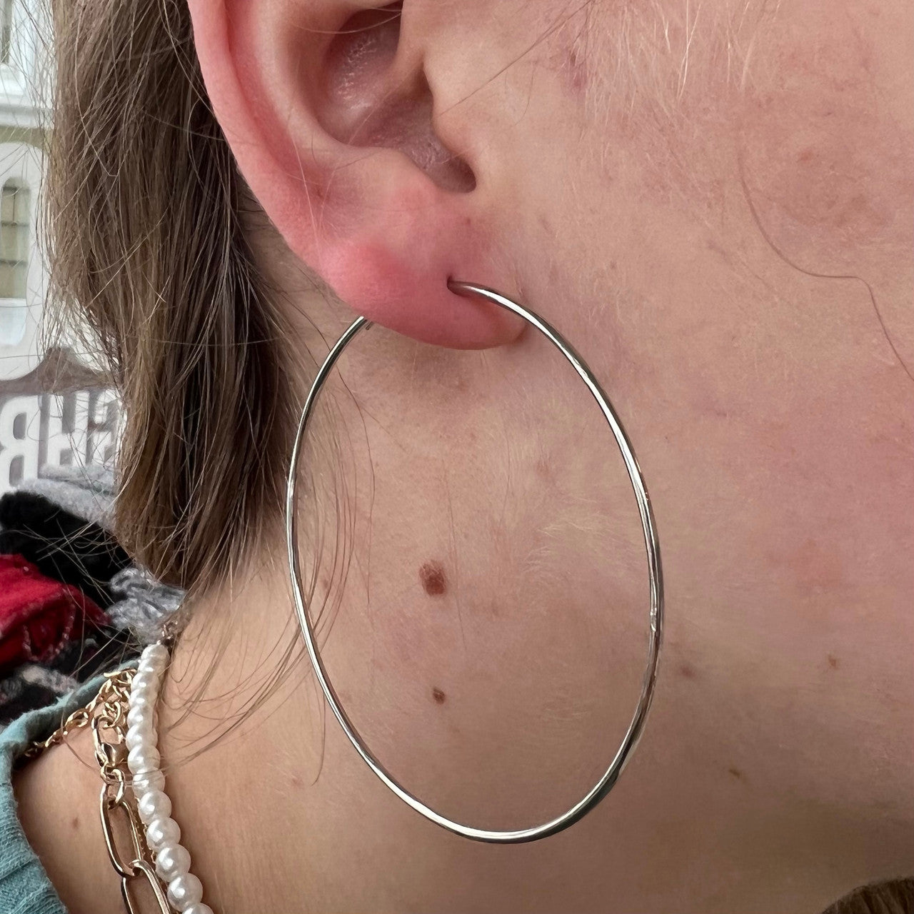 60 Mm Endless Hoop Silver