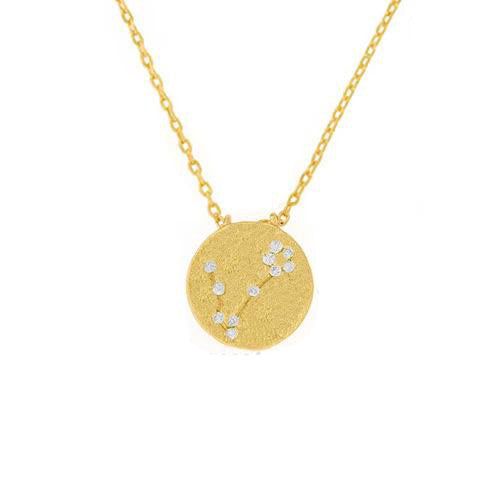 Pisces Symbol Necklace Gold