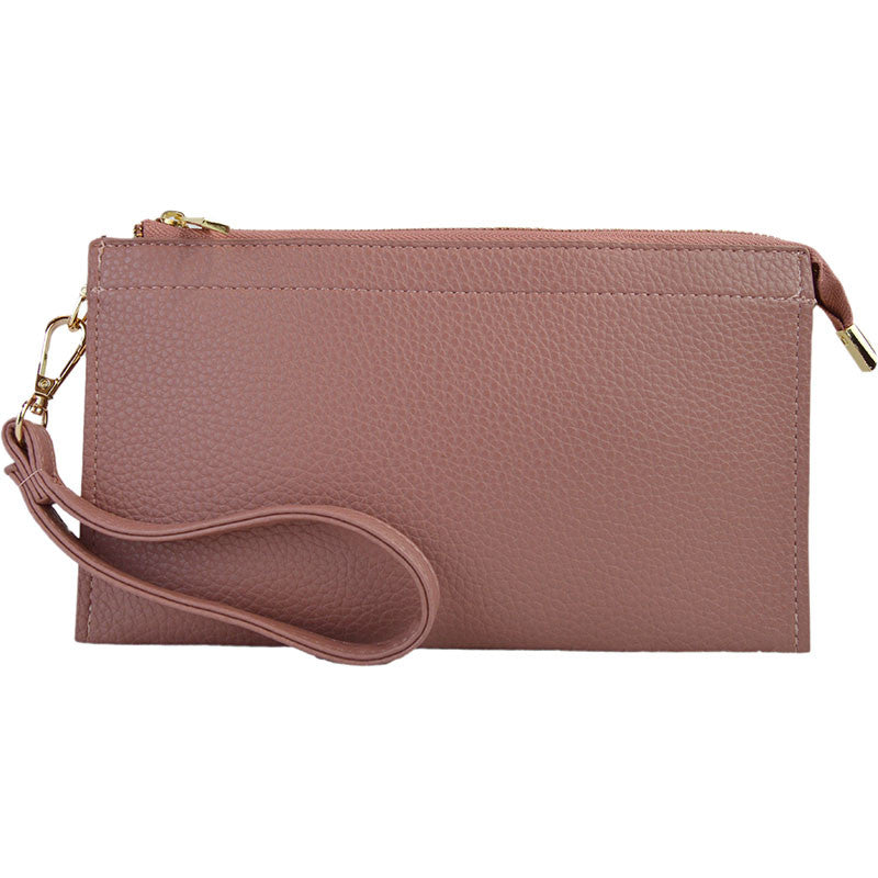 Perfect 3 Pocket Clutch Blush