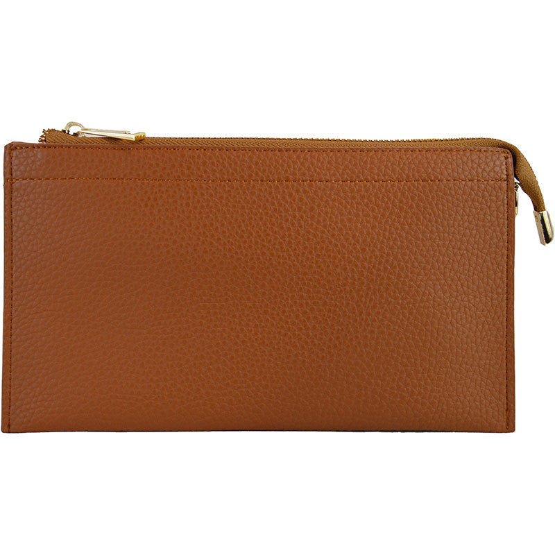 Perfect 3 Pocket Clutch Camel