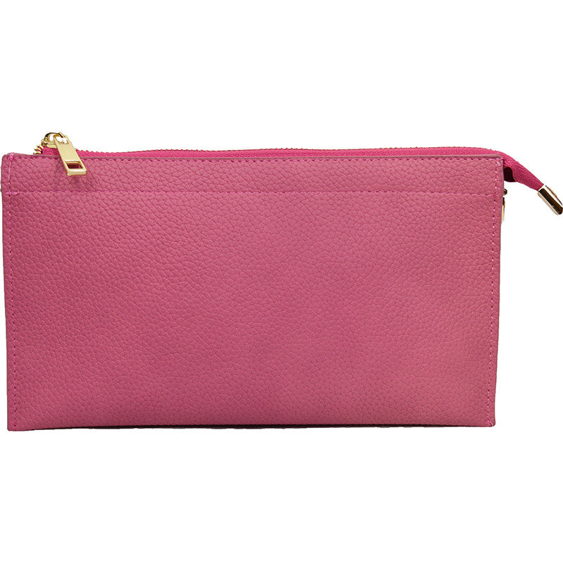 Perfect 3 Pocket Clutch Hot Pink