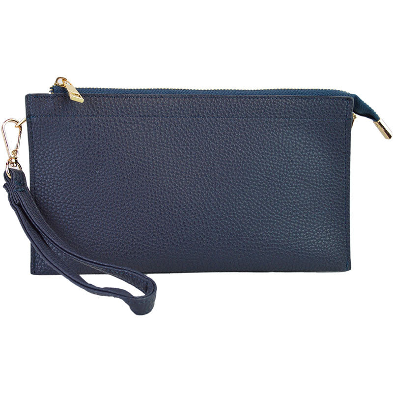 Perfect 3 Pocket Clutch Navy