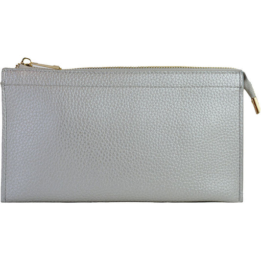 Perfect 3 Pocket Clutch Silver