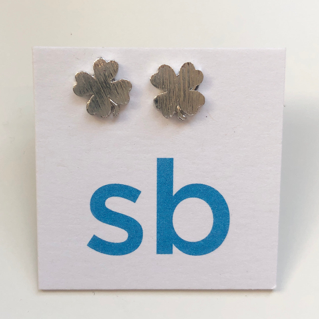 Four Leaf Clover Stud Silver