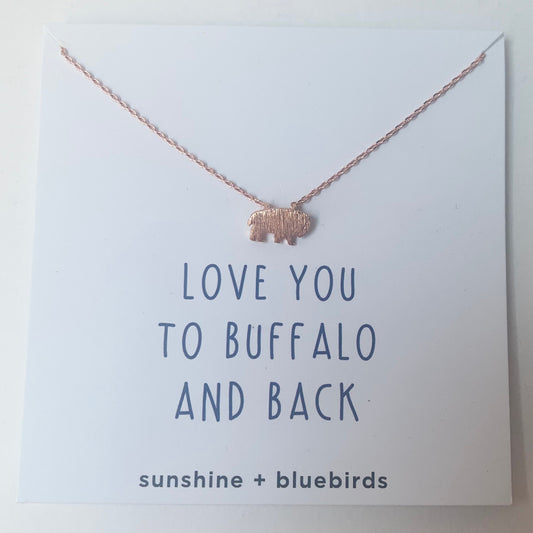 Buffalo And Back Bison Rose Gold