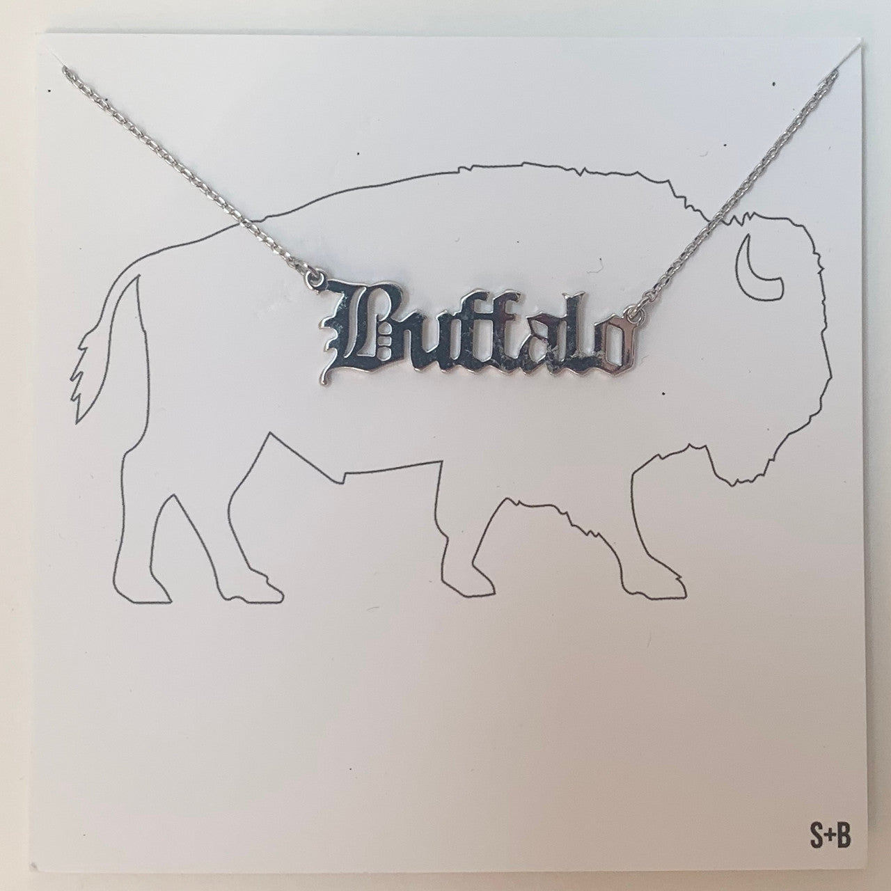 Buffalo Gothic Necklace Silver
