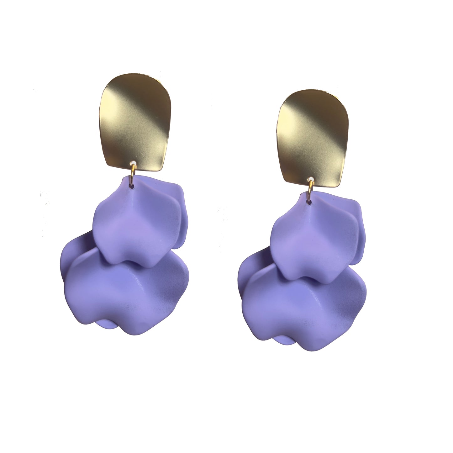 Petal Earrings in Lavender