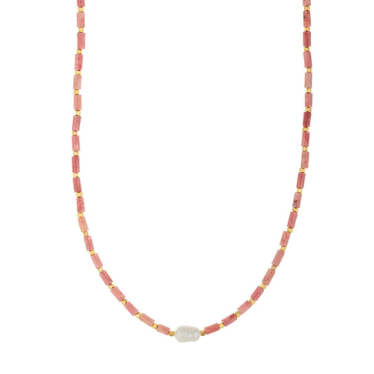 Semiprecious Bead & Pearl Necklace