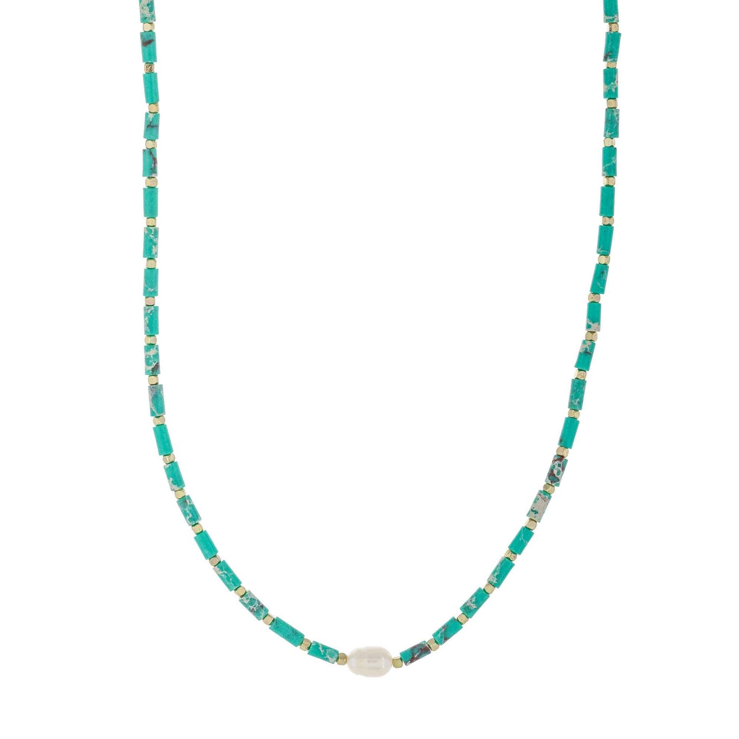 Semiprecious Bead & Pearl Necklace