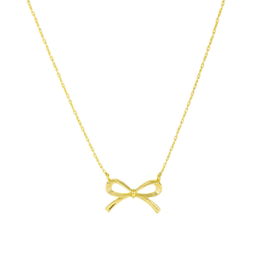 Bow Necklace in Gold