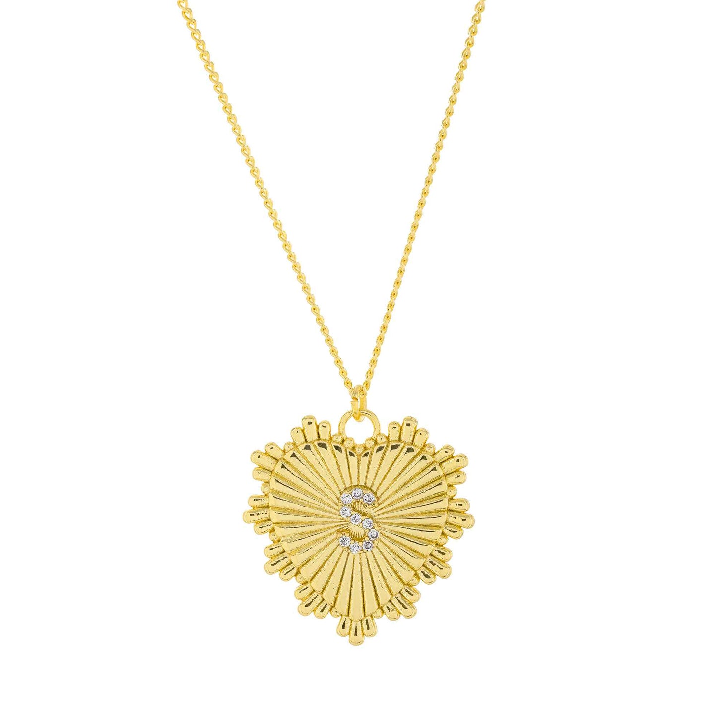 Heart Initial Necklace S