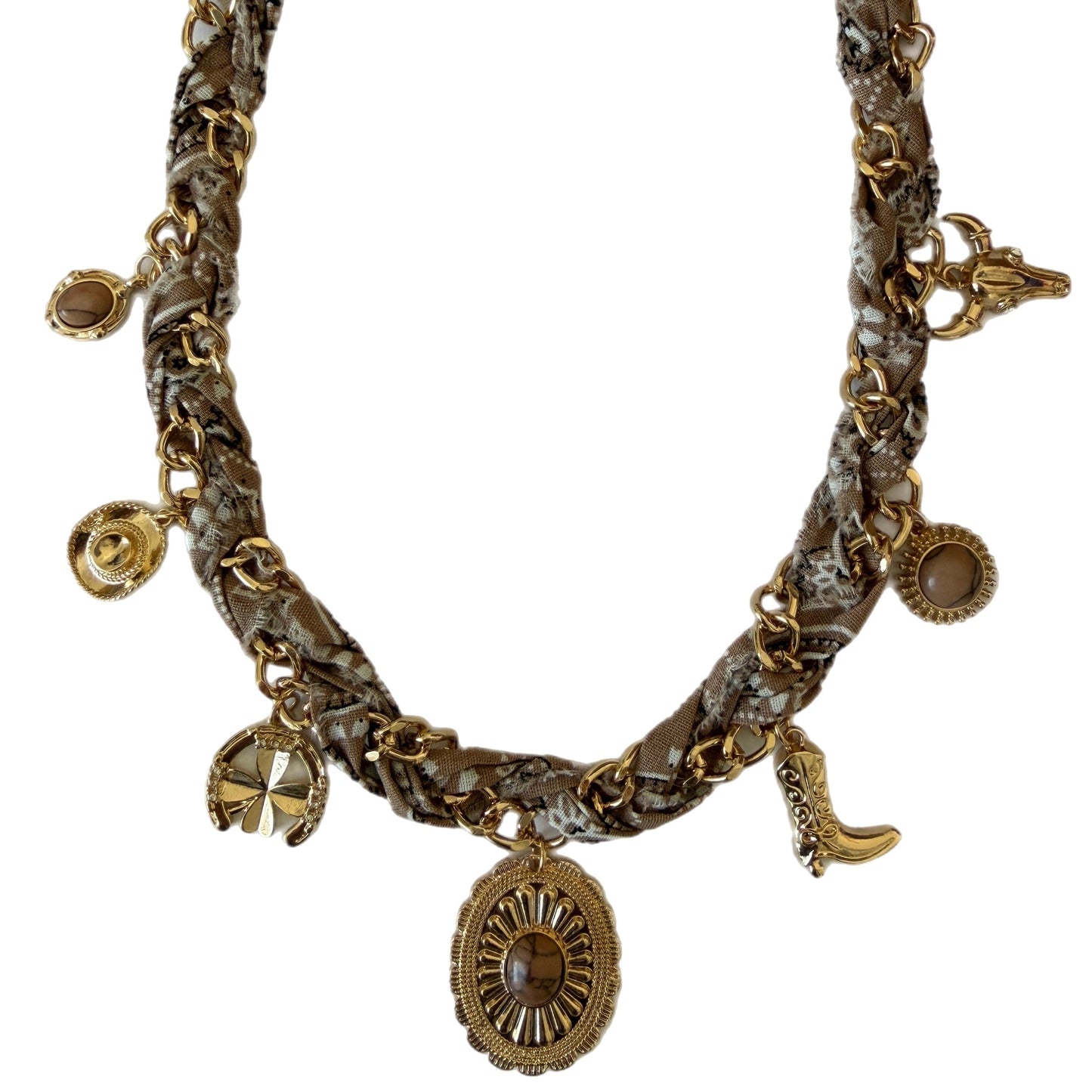 Western Charm Necklace in Beige