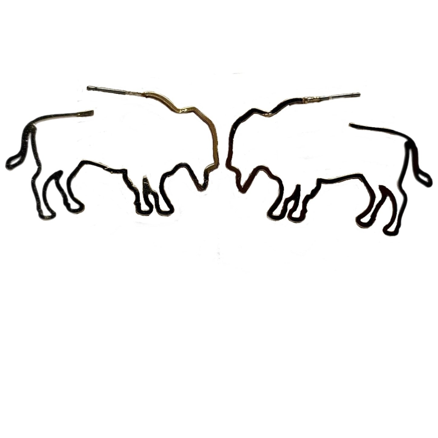Standing Buffalo Hoop Earring