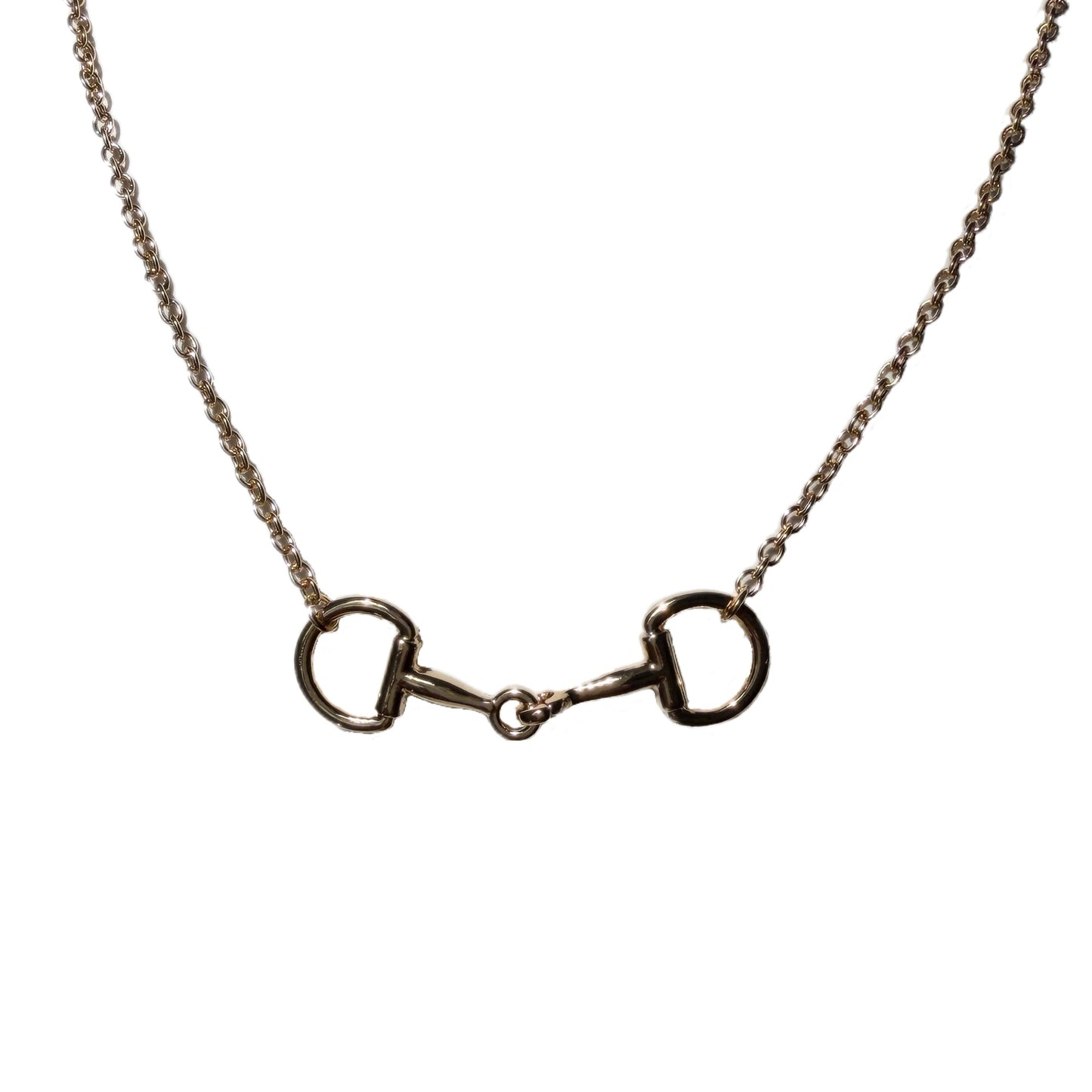 Linked Horsebit Necklace in Gold
