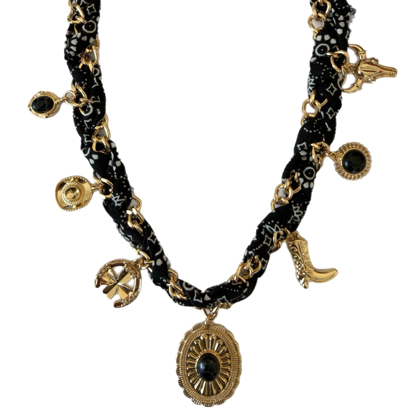 Western Charm Necklace in Black