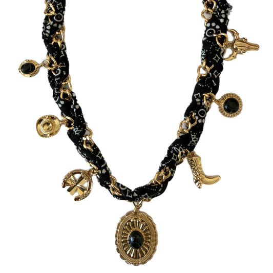 Western Charm Necklace in Black