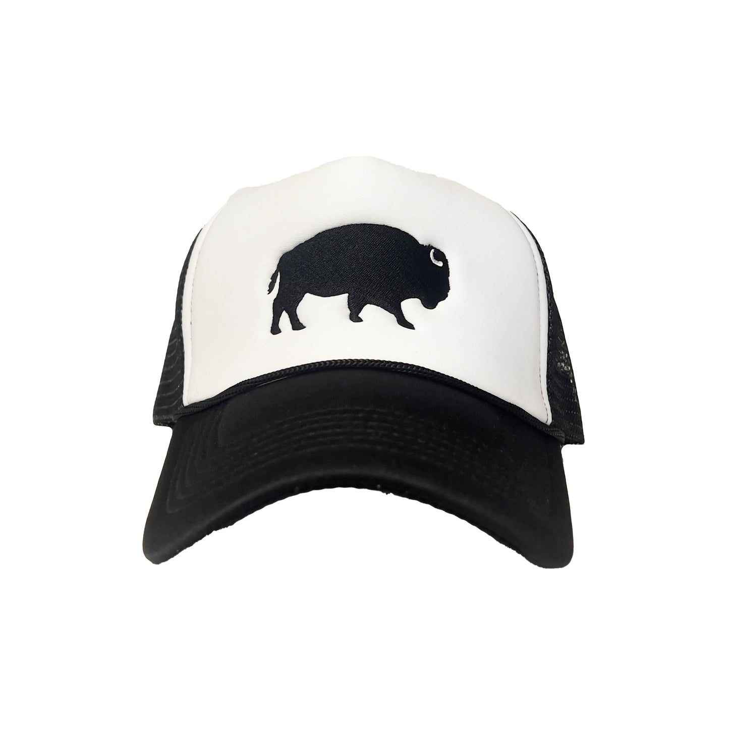 Standing Buffalo Trucker in Black & White