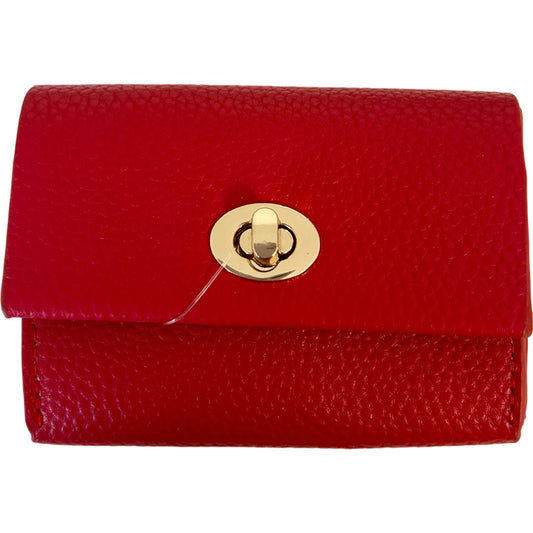 Classic Lock Wallet in Red