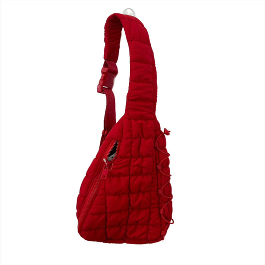 Quilted Sling Bag in Red