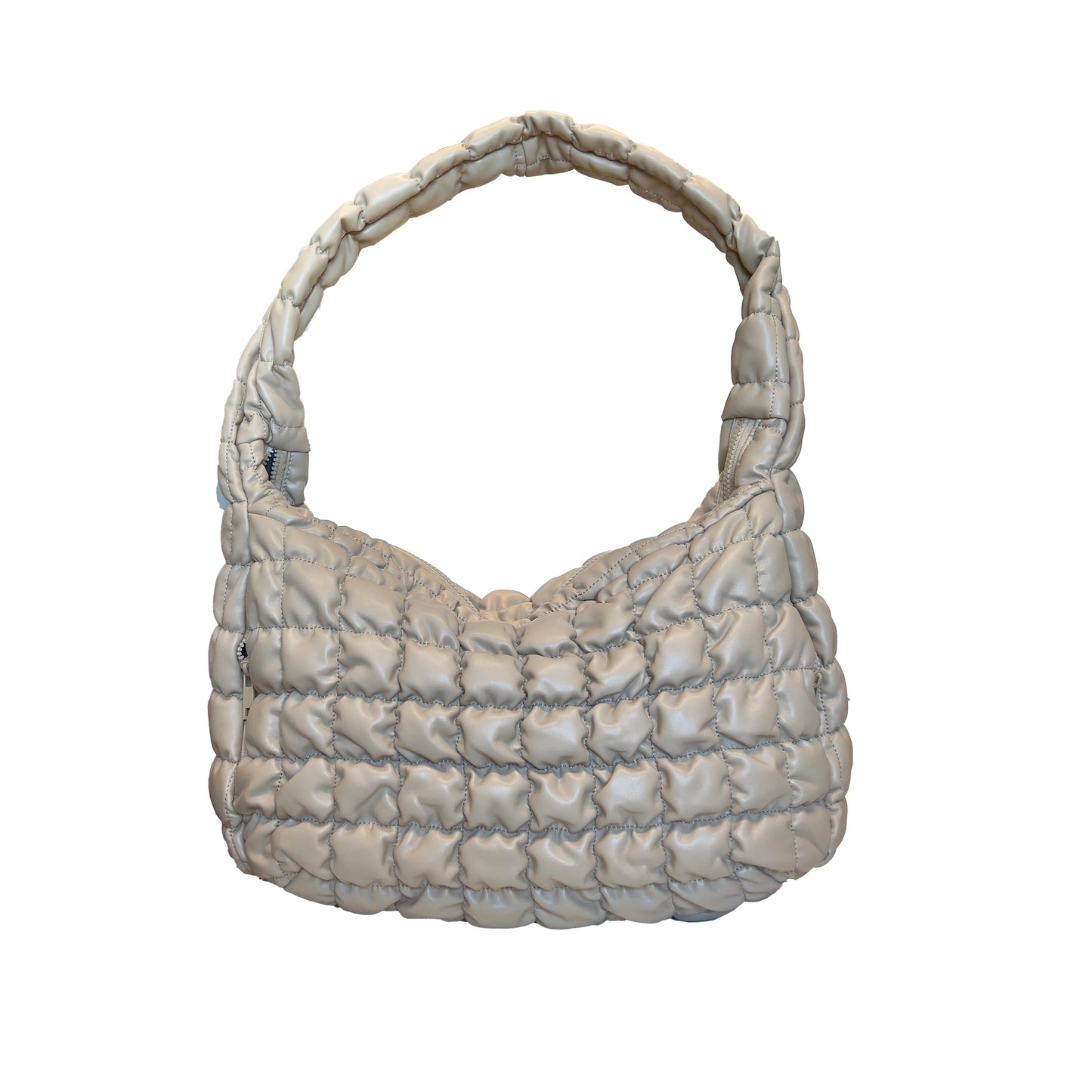 Vegan Carry All Quilted Bag in Beige