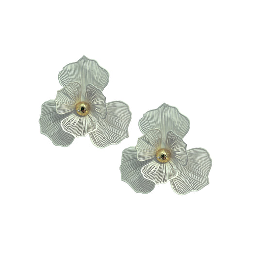 Filigree Flower Drop Earring
