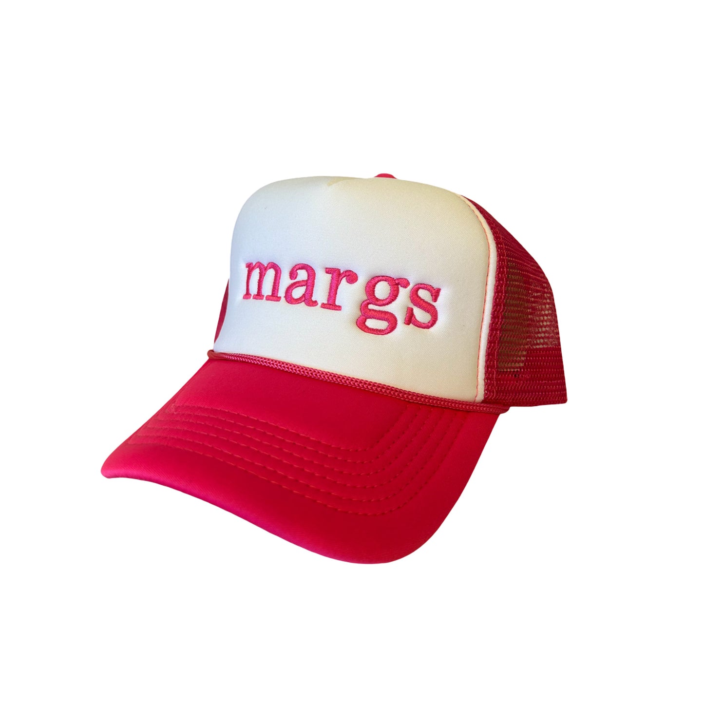 Margs Trucker Hat in Hot Pink