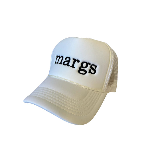 Margs Trucker Hat in White