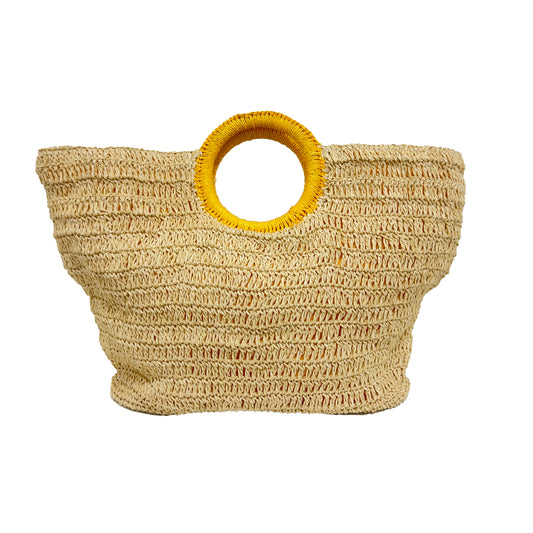 Cali Basket Bag in Yellow