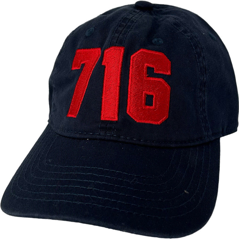 716 Baseball Cap in Navy/Red