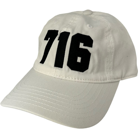 716 Baseball Cap in White/Black