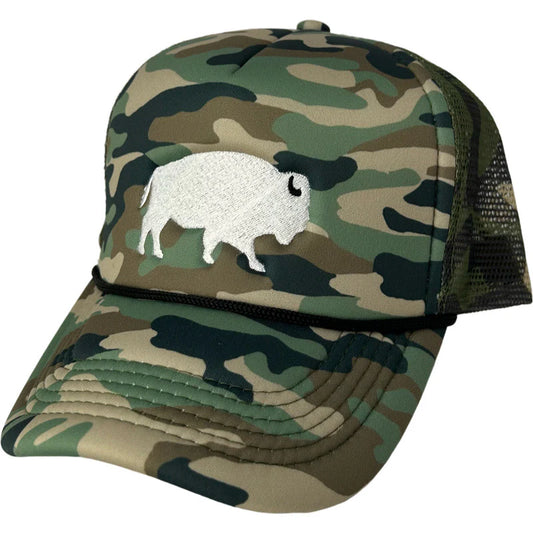 Camo Standing Buffalo Trucker