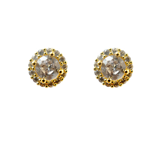 Crystal Party Stud Earring Gold