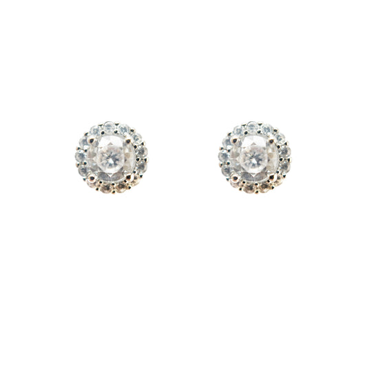 Crystal Party Stud Earring Silver