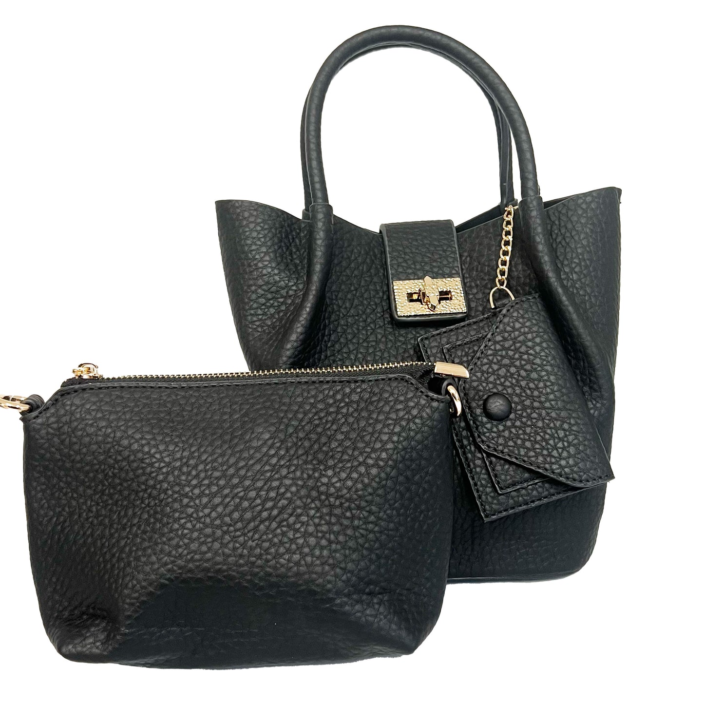 Petite Buckle Bag in Black