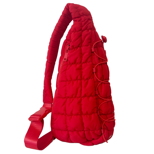 Quilted Sling Bag in Red