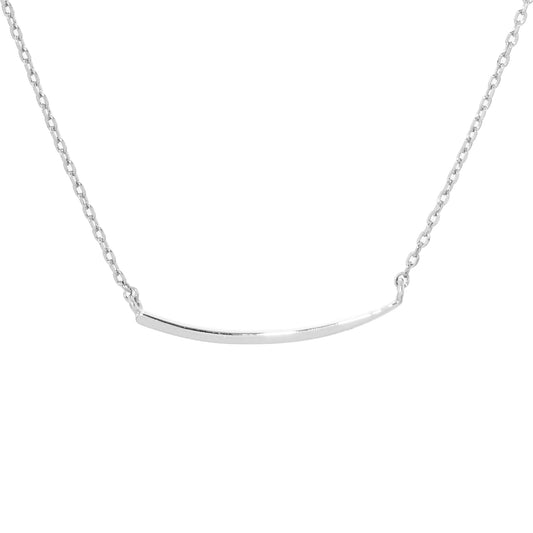 Petite Bar Necklace Silver