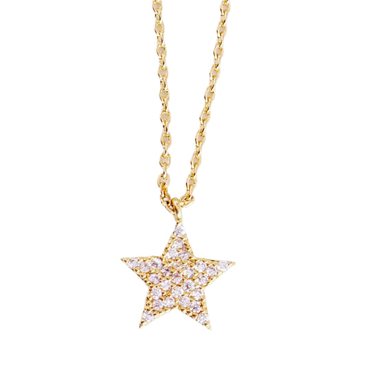 Gold Crystal Star Necklace