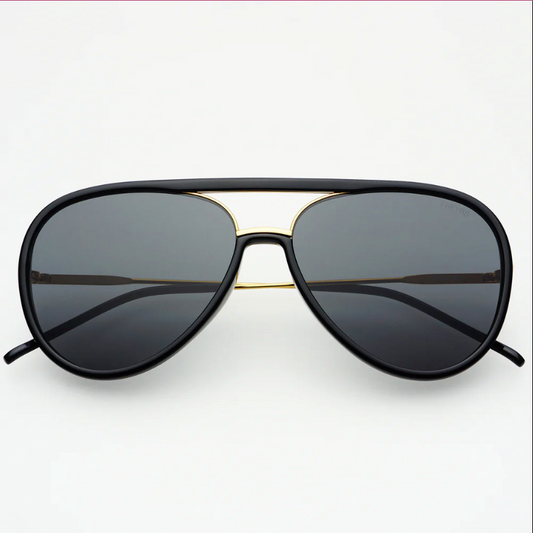 Shay Sunglasses in Black/Gold