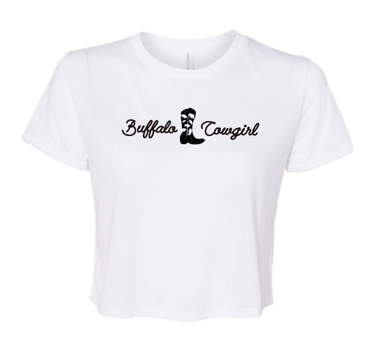 Buffalo Cowgirl Crop Tee