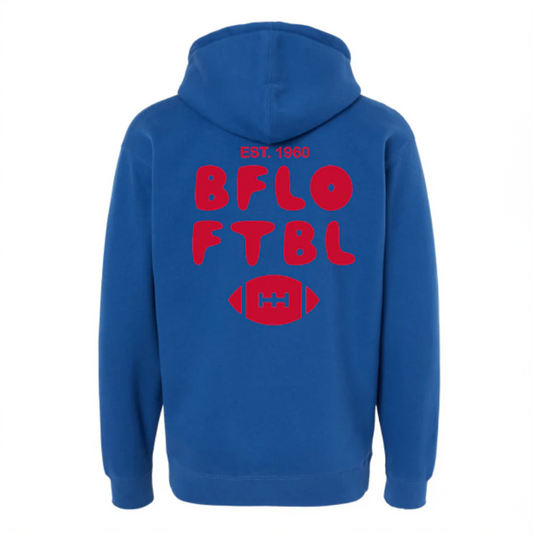 Bflo Ftbl Puff Hoodie in Royal