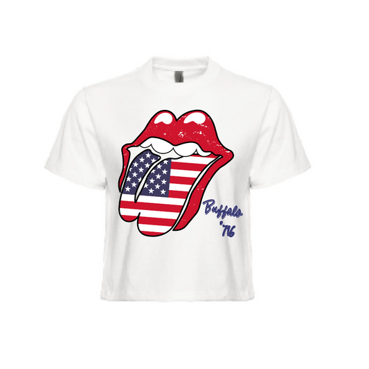 Lips Flag Boxy Tee