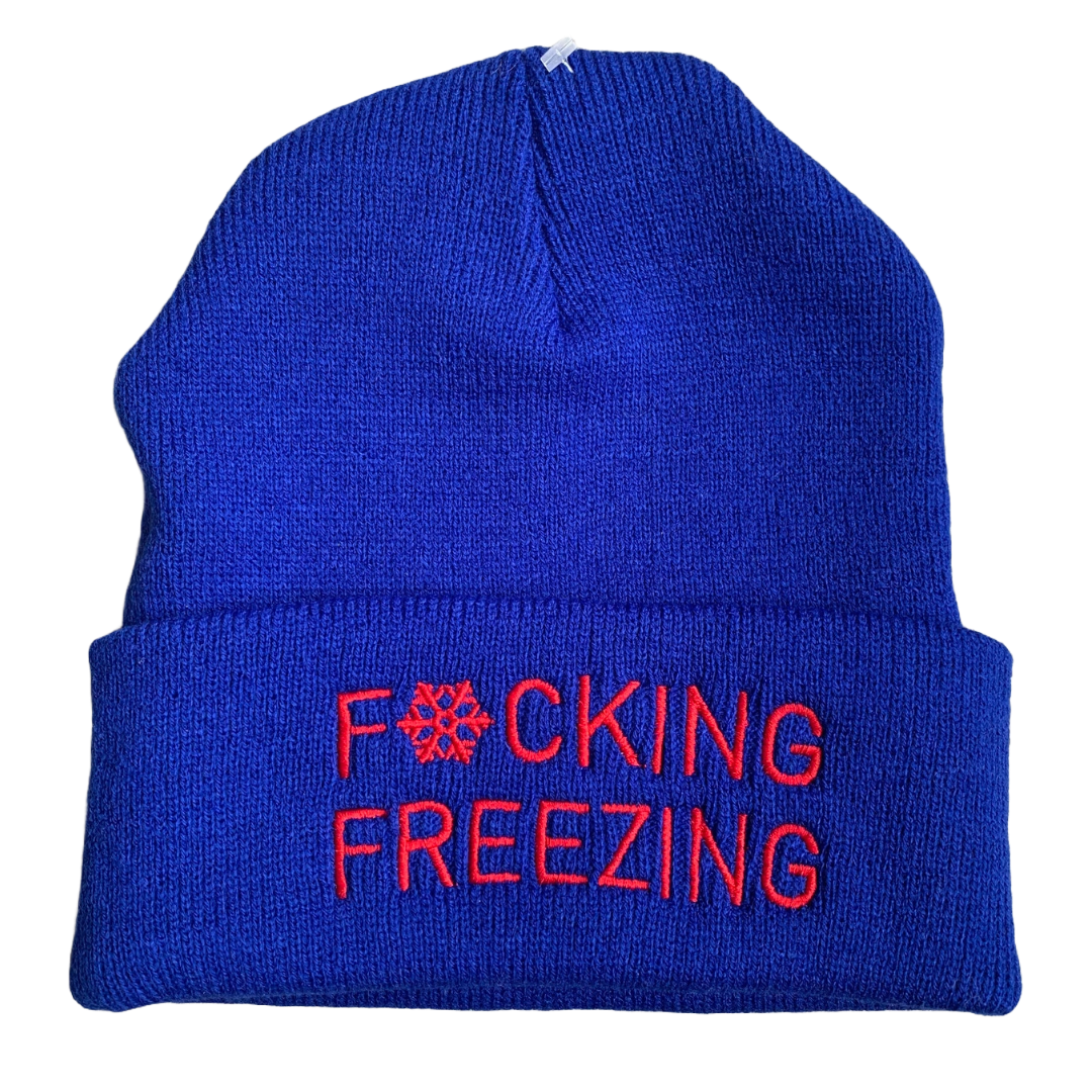 Freezing Beanie in Royal/Red