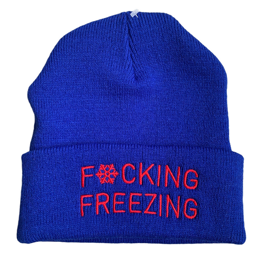 Freezing Beanie in Royal/Red